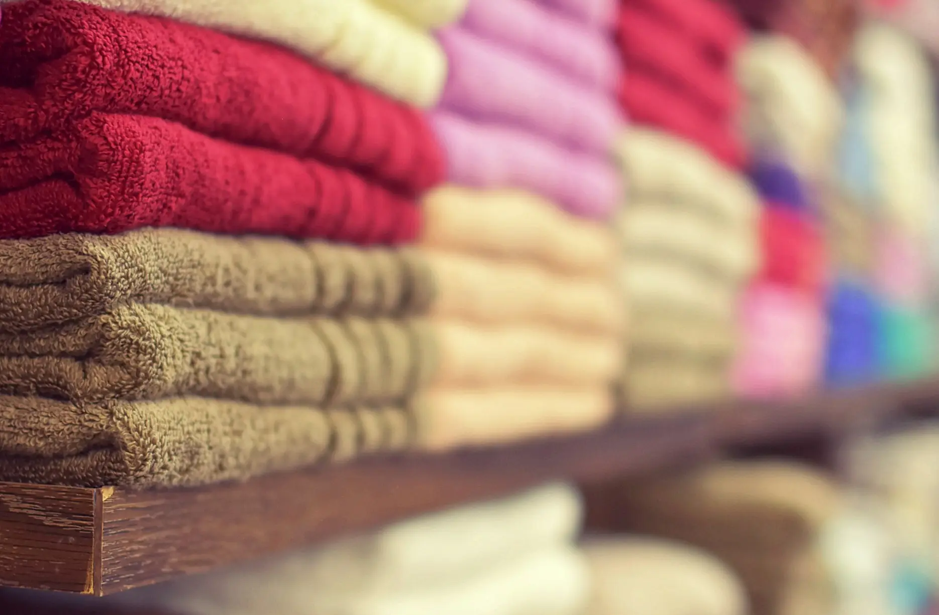 assorted-color towels